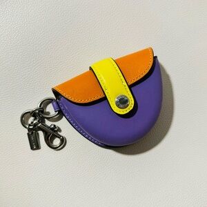 Coach Mini Saddle Bag Charm In Colorblock